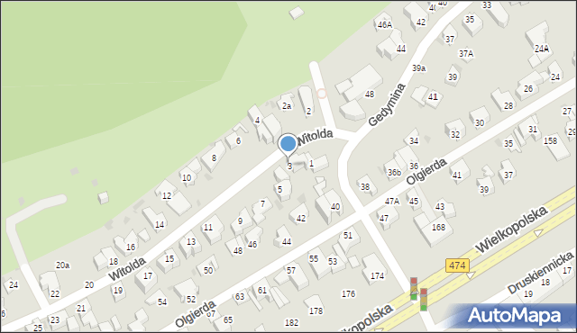 Gdynia, Witolda, 3, mapa Gdyni