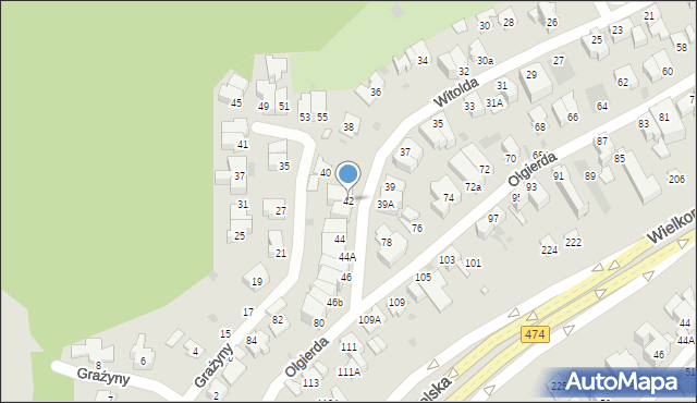 Gdynia, Witolda, 42, mapa Gdyni
