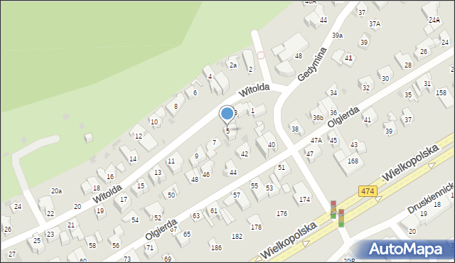 Gdynia, Witolda, 5, mapa Gdyni