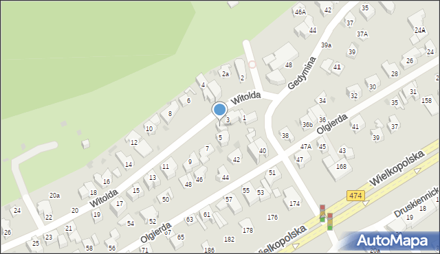 Gdynia, Witolda, 5A, mapa Gdyni