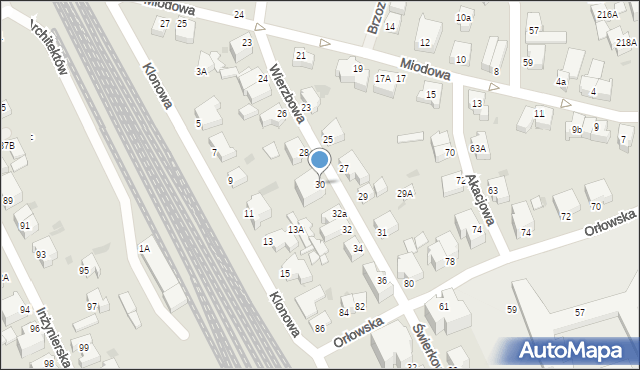 Gdynia, Wierzbowa, 30, mapa Gdyni