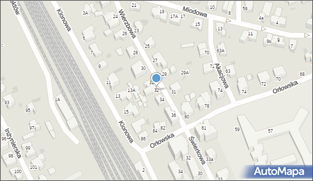 Gdynia, Wierzbowa, 32, mapa Gdyni