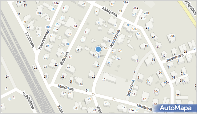 Gdynia, Wierzbowa, 8, mapa Gdyni