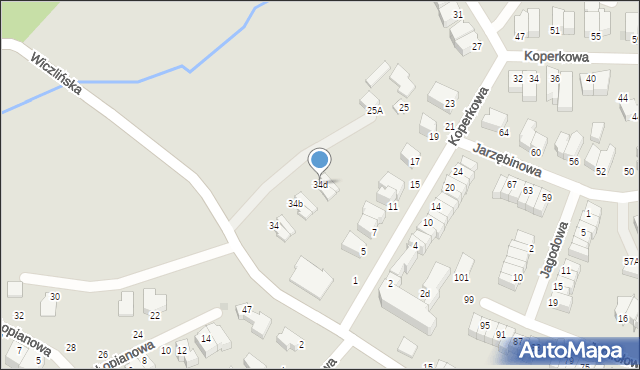 Gdynia, Wiczlińska, 34d, mapa Gdyni