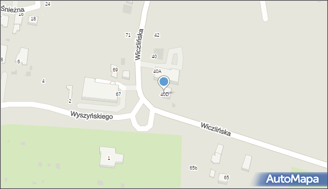 Gdynia, Wiczlińska, 40D, mapa Gdyni