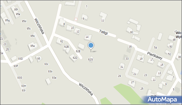 Gdynia, Wiczlińska, 62f, mapa Gdyni