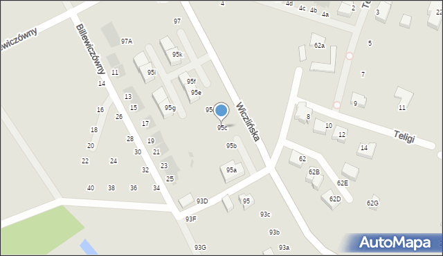 Gdynia, Wiczlińska, 95c, mapa Gdyni