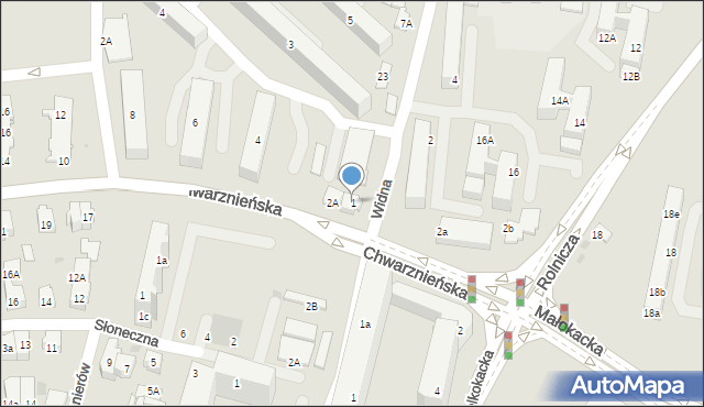 Gdynia, Widna, 1, mapa Gdyni