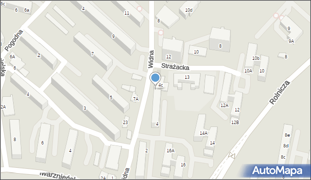 Gdynia, Widna, 4a, mapa Gdyni