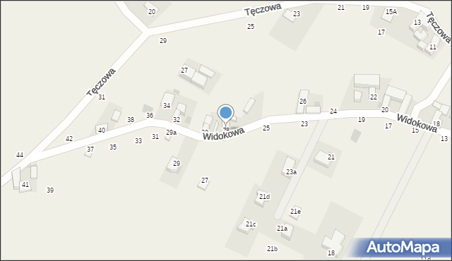 Gęsiniec, Widokowa, 28, mapa Gęsiniec