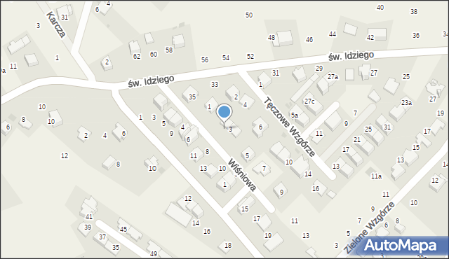 Giebułtów, Wiśniowa, 3A, mapa Giebułtów