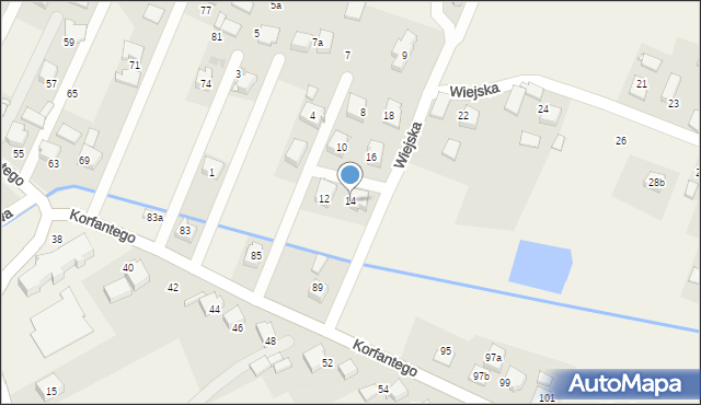 Gilowice, Wiejska, 14, mapa Gilowice