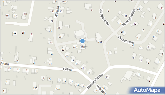 Giżycko, Wiejska, 22B, mapa Giżycko