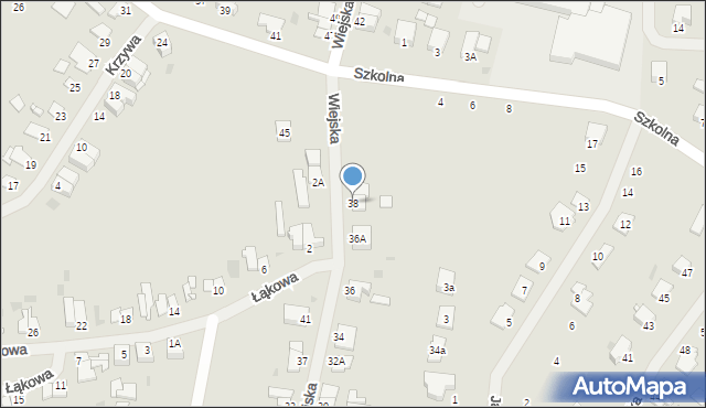 Giżycko, Wiejska, 38, mapa Giżycko