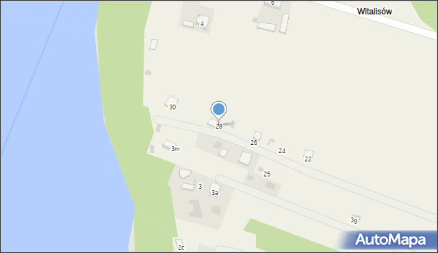 Głębockie Pierwsze, Witalisów, 28, mapa Głębockie Pierwsze