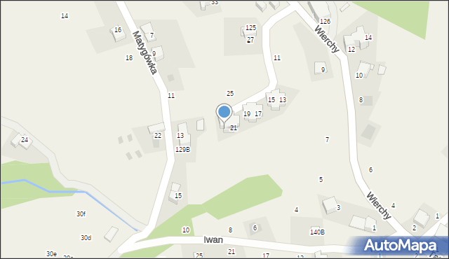 Gliczarów Górny, Wierchy, 23, mapa Gliczarów Górny