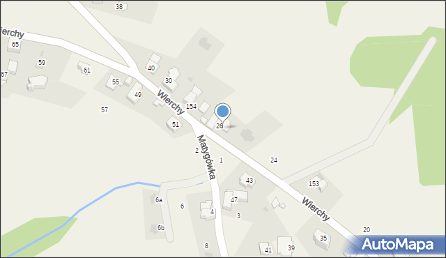 Gliczarów Górny, Wierchy, 28, mapa Gliczarów Górny