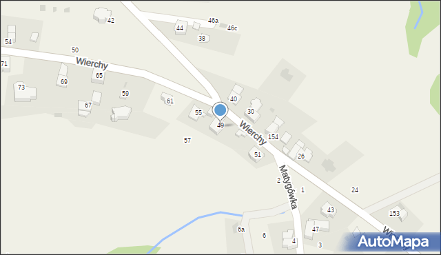 Gliczarów Górny, Wierchy, 53, mapa Gliczarów Górny