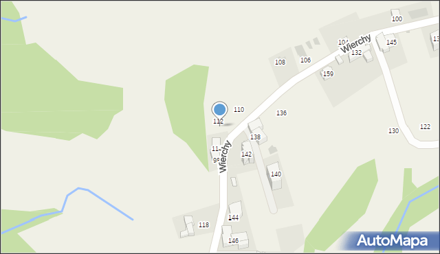 Gliczarów Górny, Wierchy, 96, mapa Gliczarów Górny