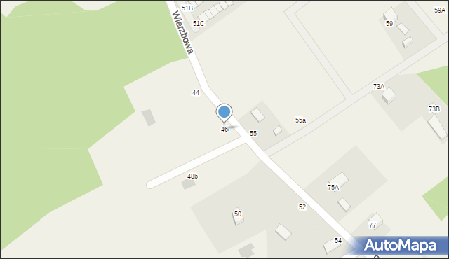 Glincz, Wierzbowa, 46, mapa Glincz