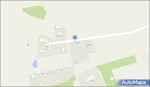 Glinno, Wierzbowy Gaj, 1, mapa Glinno