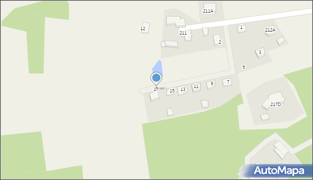 Glinno, Wierzbowy Gaj, 17, mapa Glinno