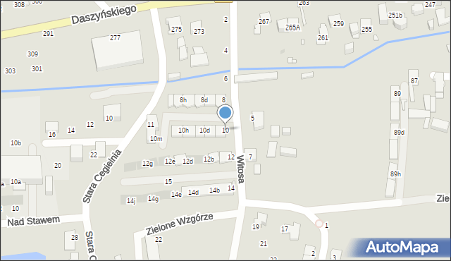 Gliwice, Witosa Wincentego, 10, mapa Gliwic