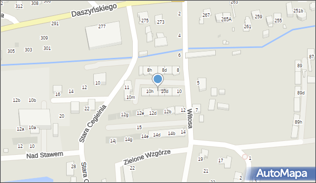 Gliwice, Witosa Wincentego, 10f, mapa Gliwic