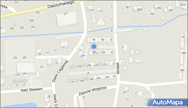 Gliwice, Witosa Wincentego, 10j, mapa Gliwic