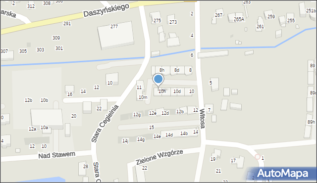 Gliwice, Witosa Wincentego, 10k, mapa Gliwic