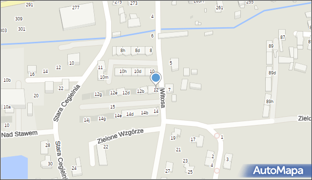 Gliwice, Witosa Wincentego, 12, mapa Gliwic