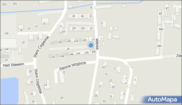 Gliwice, Witosa Wincentego, 14a, mapa Gliwic