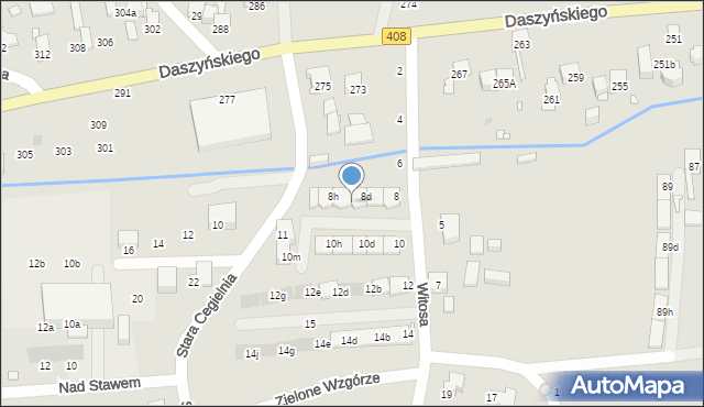 Gliwice, Witosa Wincentego, 8g, mapa Gliwic