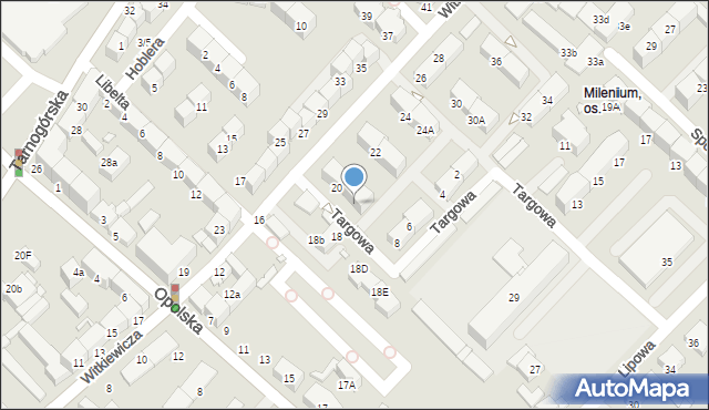 Gliwice, Witkiewicza Stanisława Ignacego, 20A, mapa Gliwic