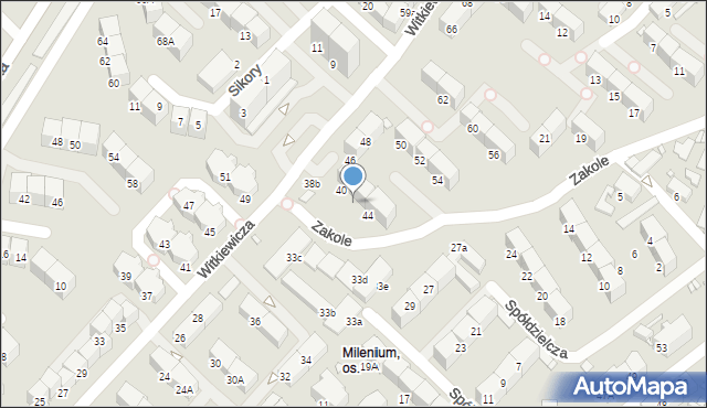 Gliwice, Witkiewicza Stanisława Ignacego, 42, mapa Gliwic