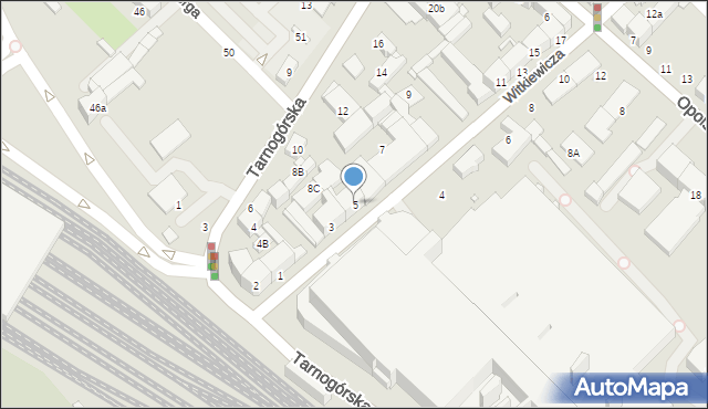 Gliwice, Witkiewicza Stanisława Ignacego, 5, mapa Gliwic