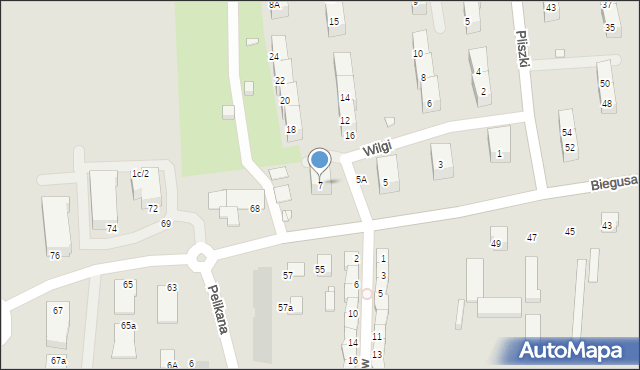 Gliwice, Wilgi, 7, mapa Gliwic