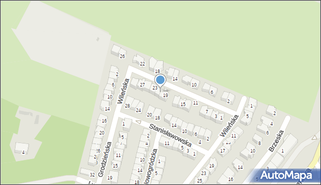 Głogów, Wileńska, 21, mapa Głogów