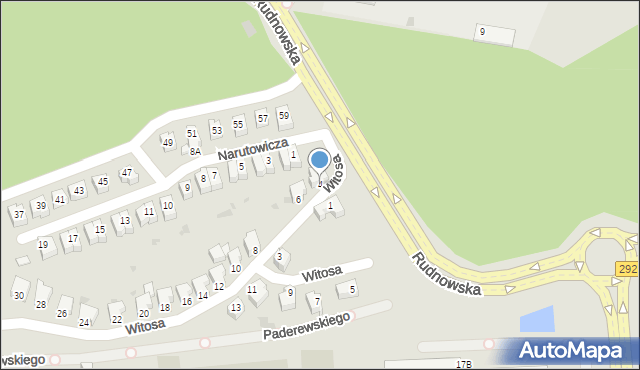 Głogów, Witosa Wincentego, 4, mapa Głogów