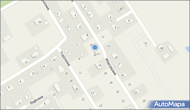 Głogowo, Wierzbowa, 12, mapa Głogowo