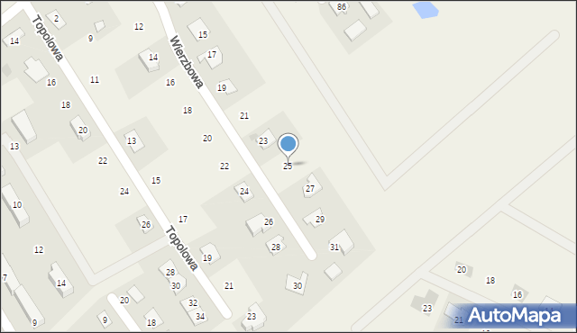 Głogowo, Wierzbowa, 25, mapa Głogowo