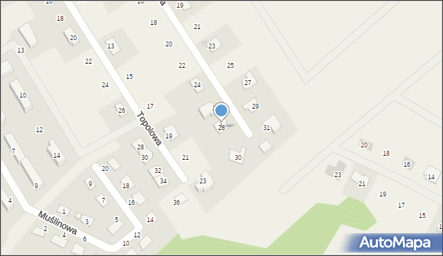 Głogowo, Wierzbowa, 28, mapa Głogowo