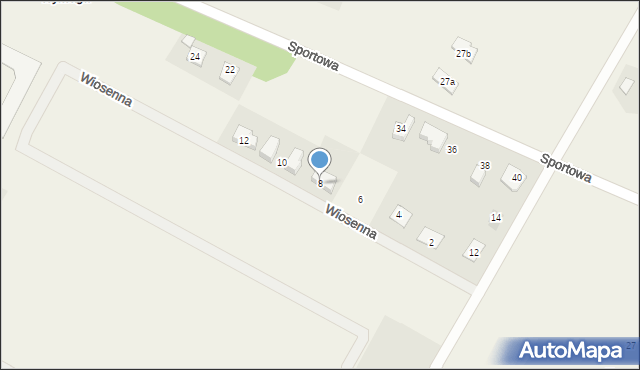 Głogowo, Wiosenna, 8, mapa Głogowo