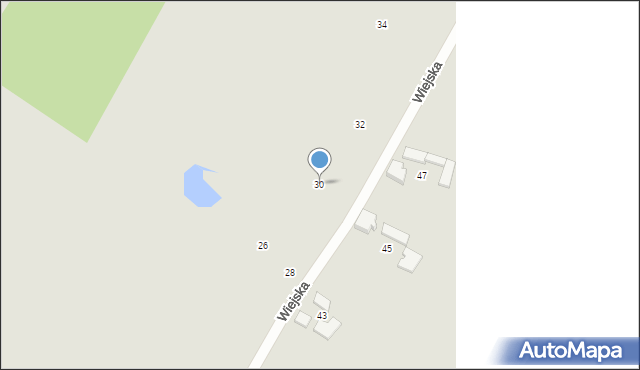 Głowno, Wiejska, 30, mapa Głowno