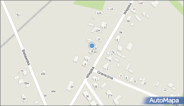 Głowno, Wiejska, 4A, mapa Głowno