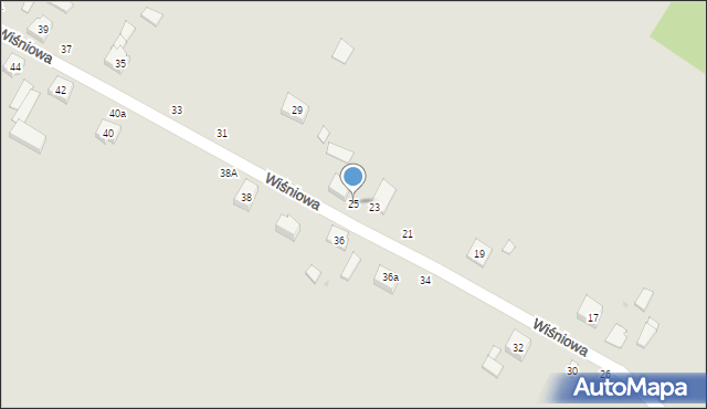 Głowno, Wiśniowa, 25, mapa Głowno