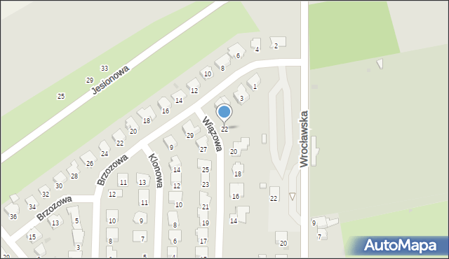 Głubczyce, Wiązowa, 22, mapa Głubczyce