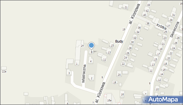 Głuchów, Wiatraczna, 6, mapa Głuchów