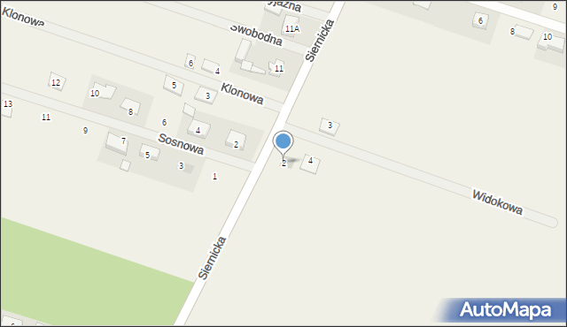 Głuchowo, Widokowa, 2, mapa Głuchowo