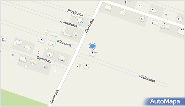Głuchowo, Widokowa, 3, mapa Głuchowo